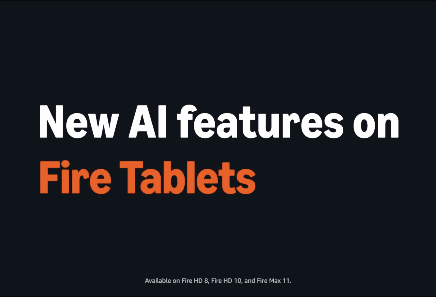 New AI features on Fire Tablets announcement graphic