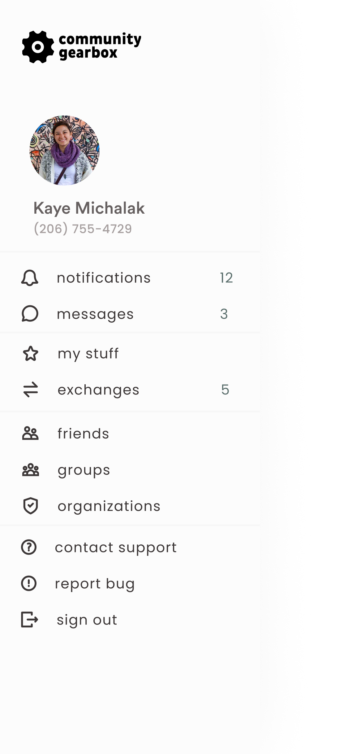 The old home with its slide-out hamburger menu beside the redesigned home with a single bottom nav — slide-out menu