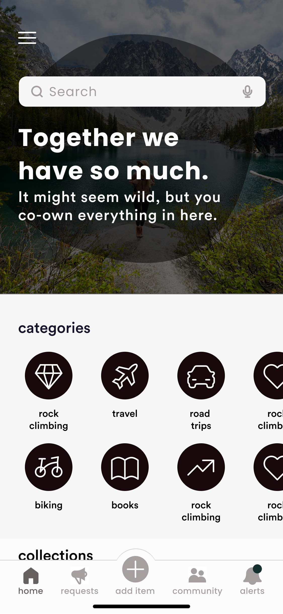 The old home with its slide-out hamburger menu beside the redesigned home with a single bottom nav — before